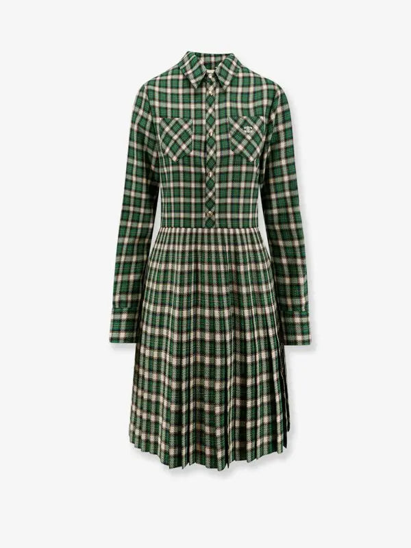 Celine - Tartan wool mini dress Celine_Celine_-_Tartan_wool_mini_dress