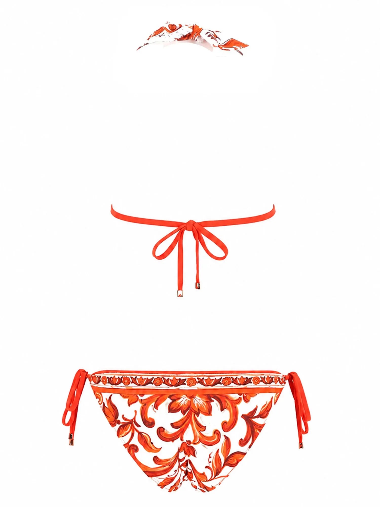 Dolce & Gabbana - MAIOLICA PRINT TRIANGLE BIKINI