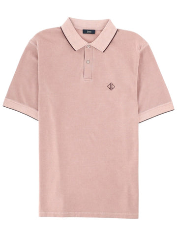 Herno Herno - Pink Cotton Polo with Logo