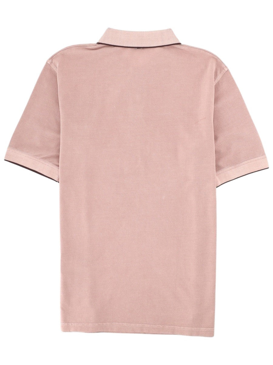 Herno Herno - Pink Cotton Polo with Logo