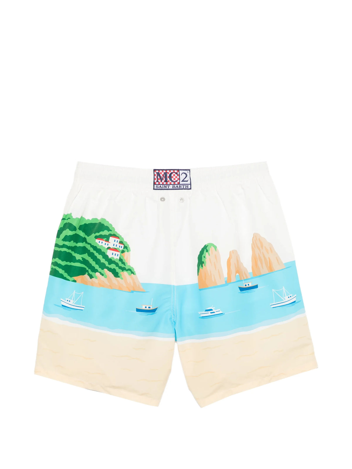 MC2 SAINT BARTH - Swim Shorts with Capri Beach Print MC2_SAINT_BARTH_-_Swim_Short_with_Capri_Print_backside