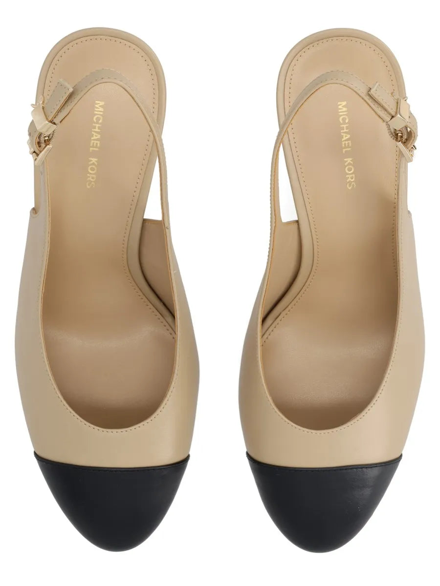 MICHAEL BY MICHAEL KORS - PUMP SLINGBACK "PIPER FLEX" MICHAELBYMICHAELKORSPiperFlexLeatherePumpSlingbacktopview