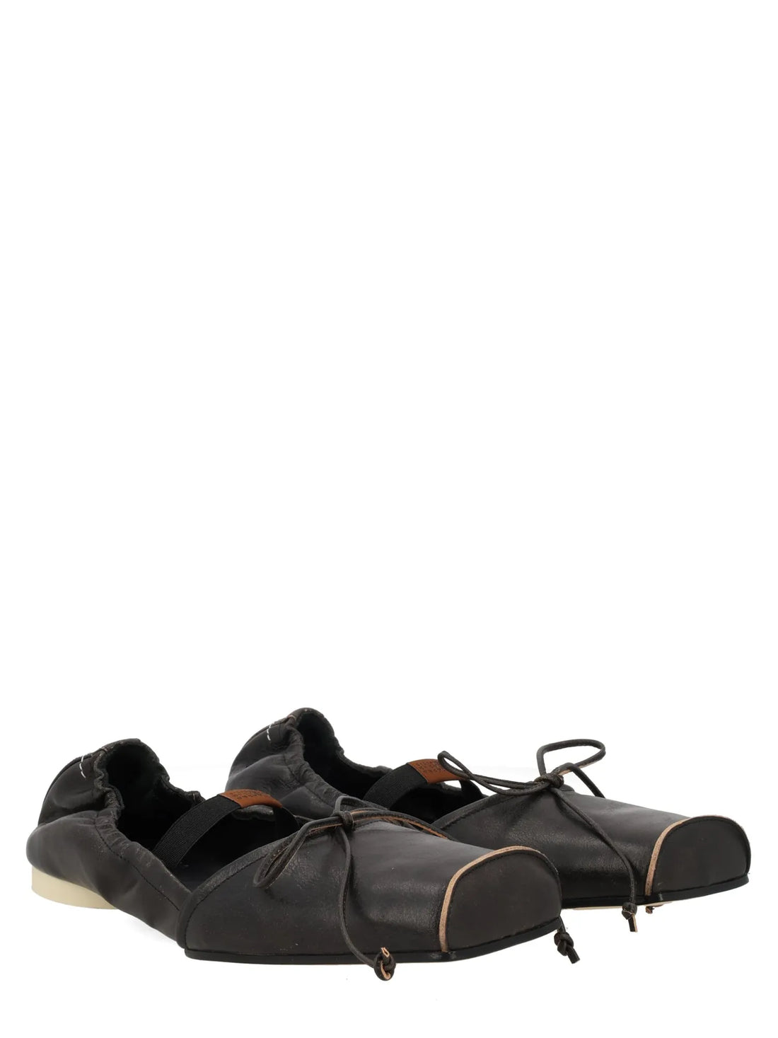 MM6 MAISON MARGIELA Black ballet flat with bow details
