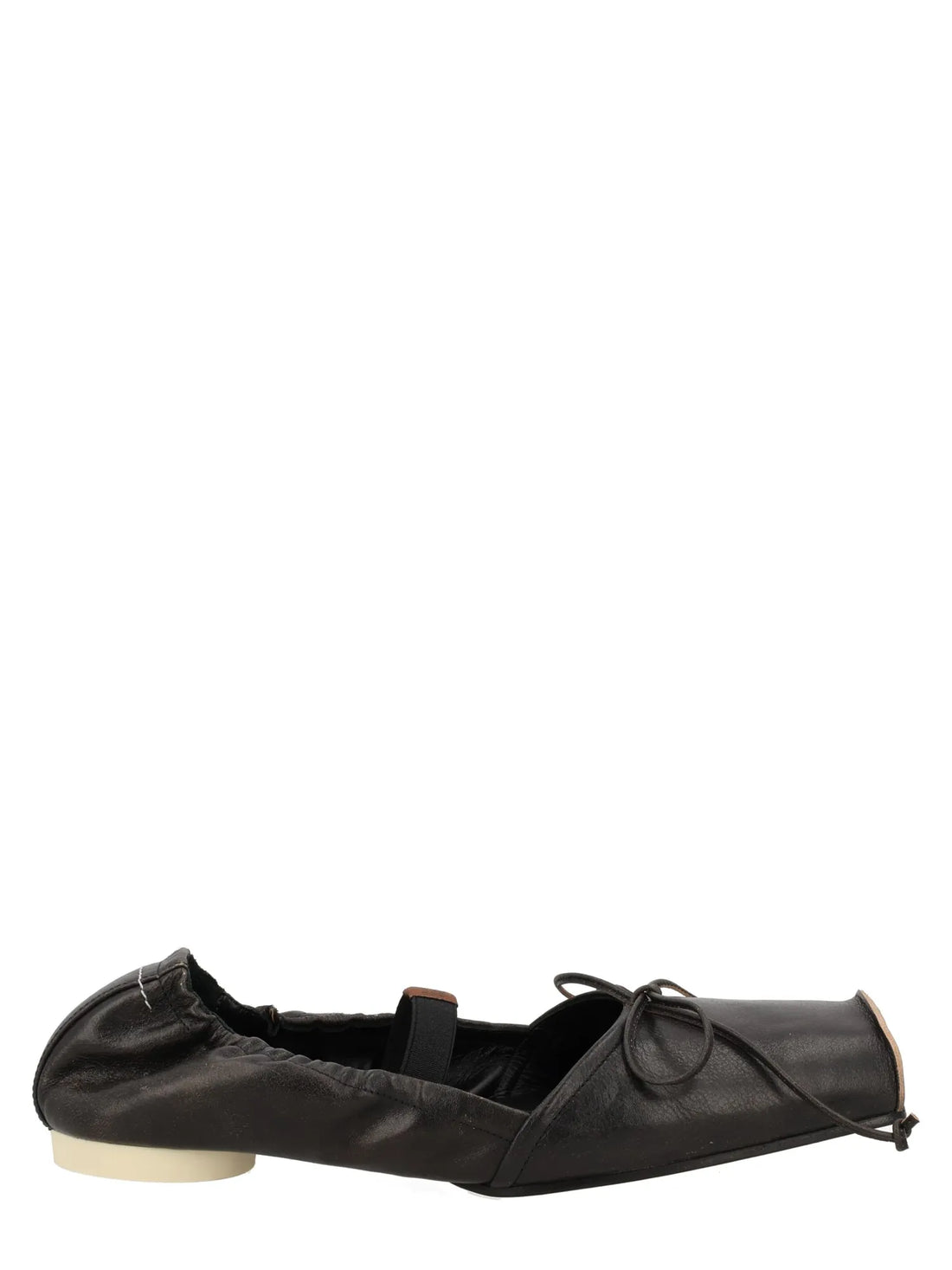 MM6 MAISON MARGIELA Black ballet flat with bow details