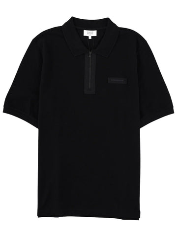 Maison Kitsune Maison Kitsune - POLO CON ZIP E PATCH LOGO