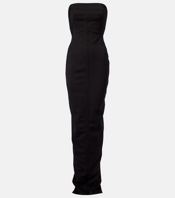 RICK OWENS - Bustier Gown Maxi Wool Blend Dress