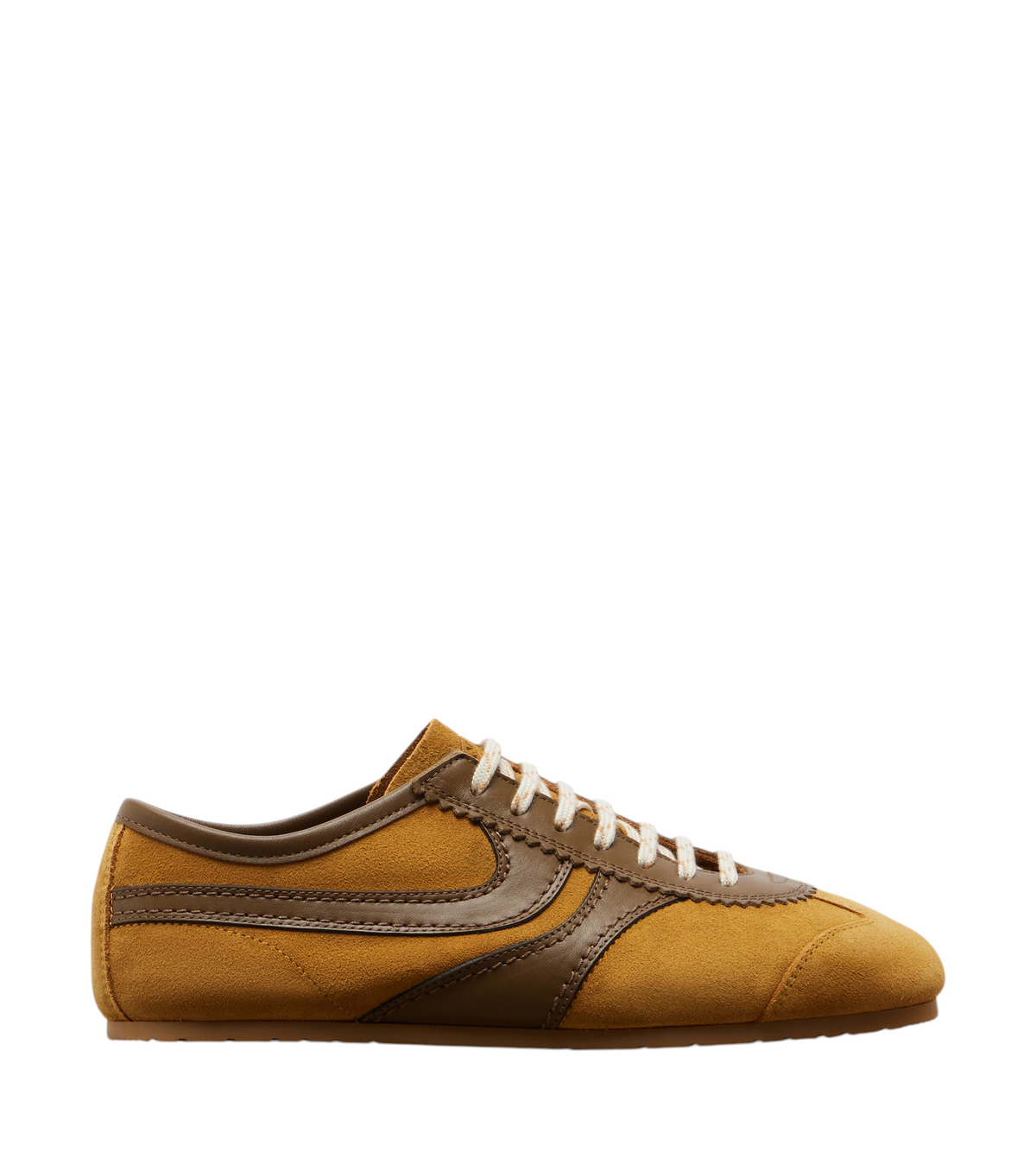 Dries Van Noten - Leather-Trimmed Suede Sneakers beige