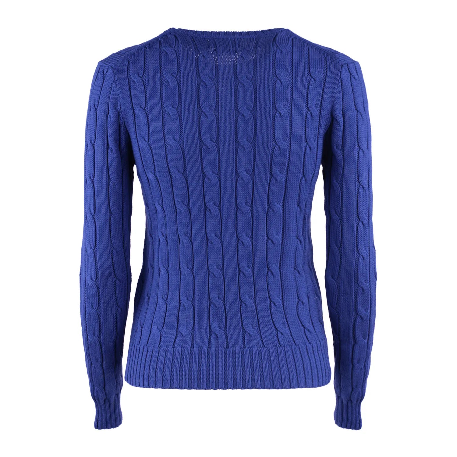 Polo Ralph Lauren - Blue Cable-knit Sweater with Red Logo