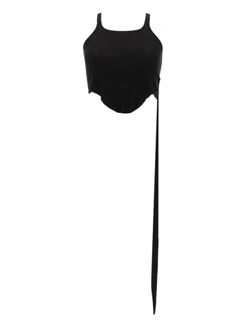 RICK OWENS DRKSHDW - COTTON TOPS. RICK_OWENS_DRKSHDW_COTTON_TOP_BLACK_FRONT_VIEW