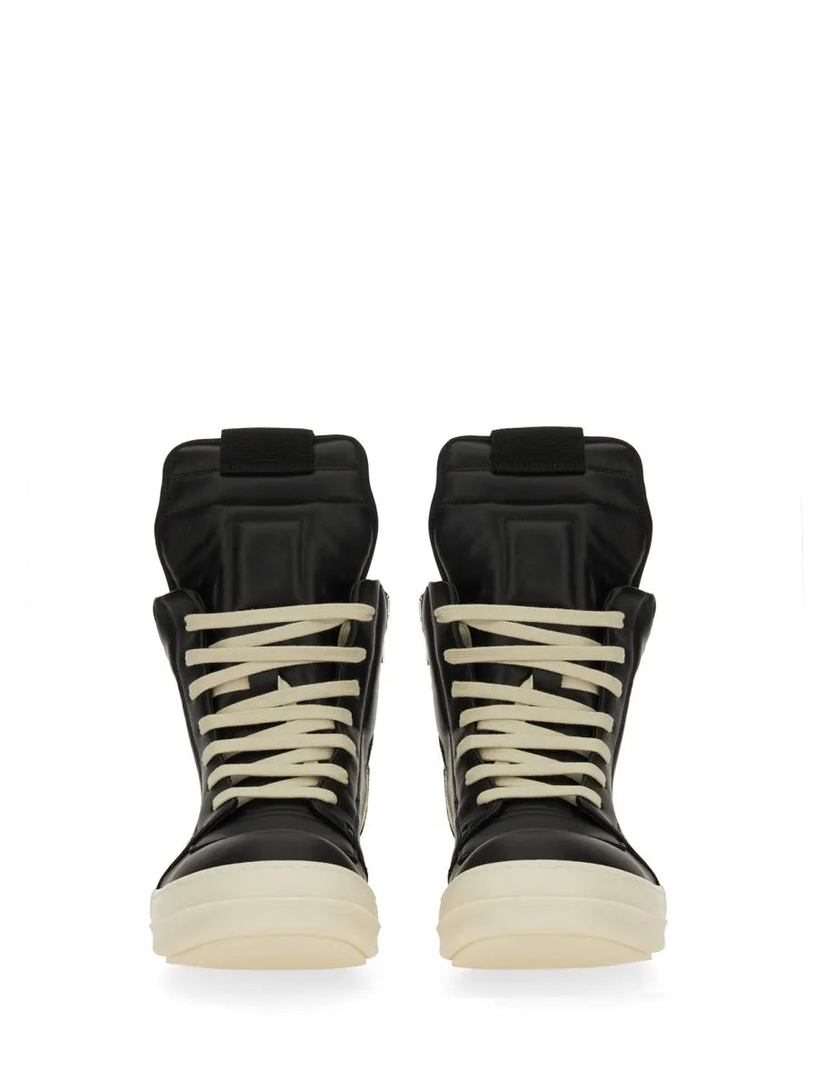 RICK OWENS - Geobasket Leather Sneakers RICK_OWENS_GEOBASKET_SNEAKER_FRONT