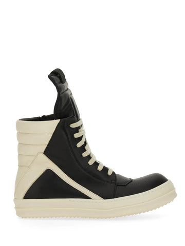 RICK OWENS - Geobasket Leather Sneakers RICK_OWENS_GEOBASKET_SNEAKER_side