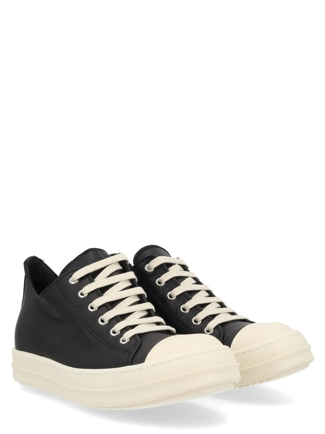 RICK OWENS - Low Leather Sneakers Rick_Owens_Low_Leather_Sneakers_Women_Side