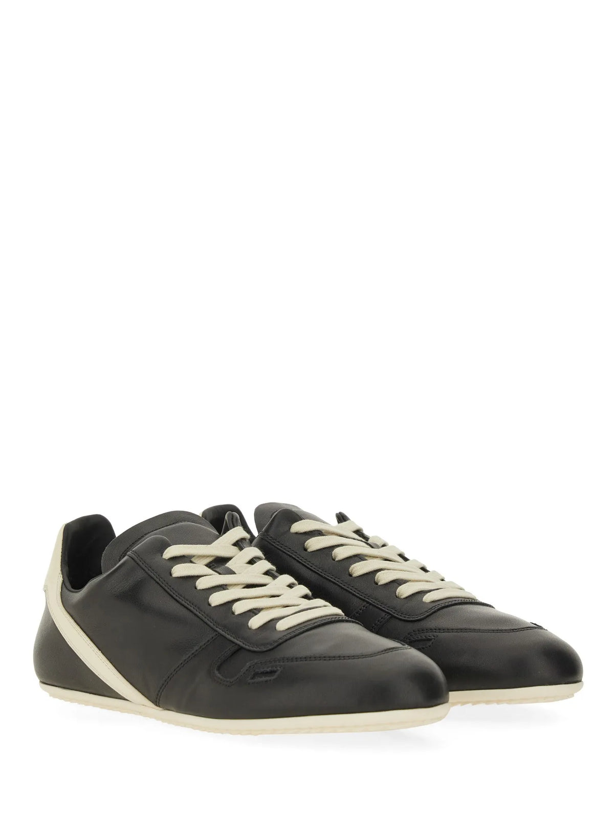 RICK OWENS - Minimal Leather Sneakers Rick_Owens_Minimal_Leather_Sneakers_Men_Front