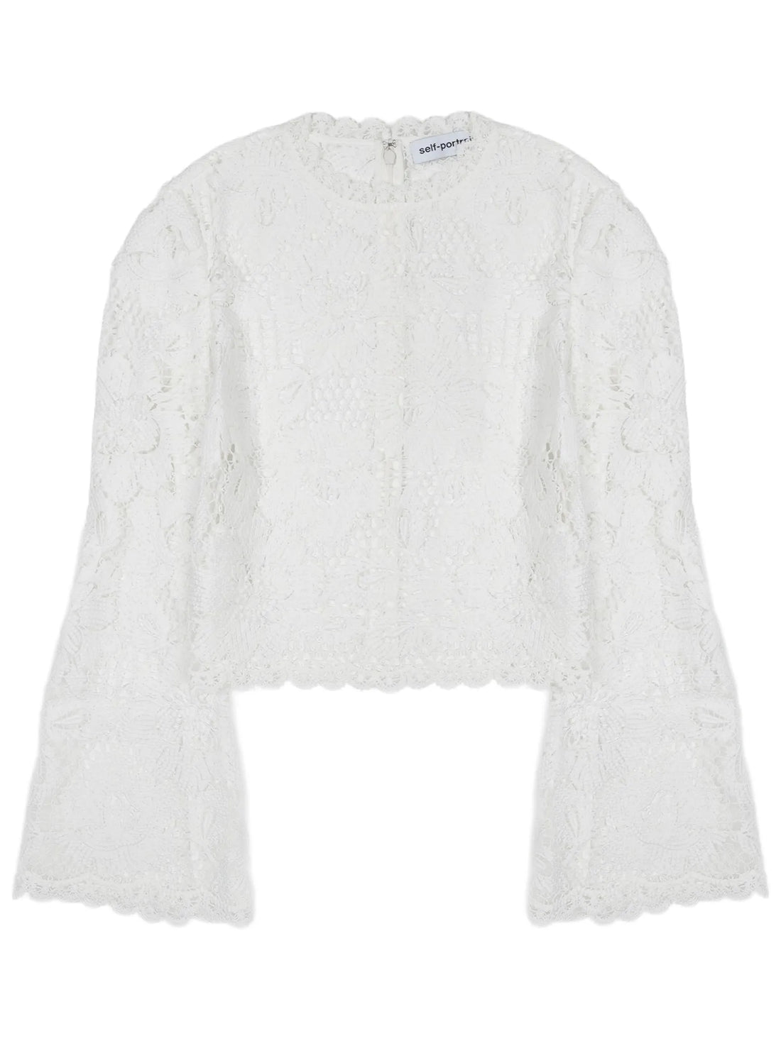 SELF-PORTRAIT SELF-PORTRAIT - TOP IN CROCHET CON INSERTI IN PIZZO