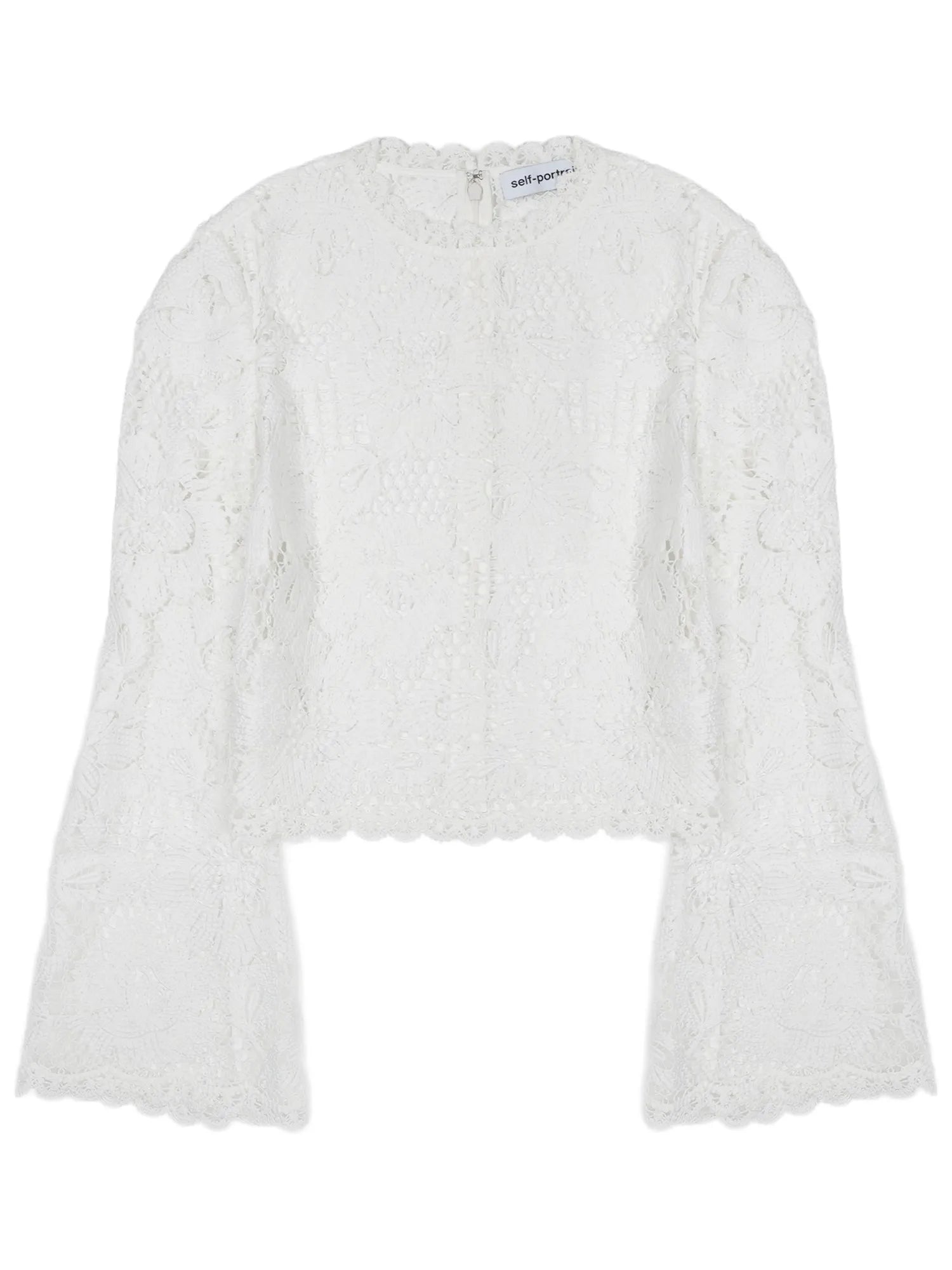 SELF-PORTRAIT SELF-PORTRAIT - TOP IN CROCHET CON INSERTI IN PIZZO