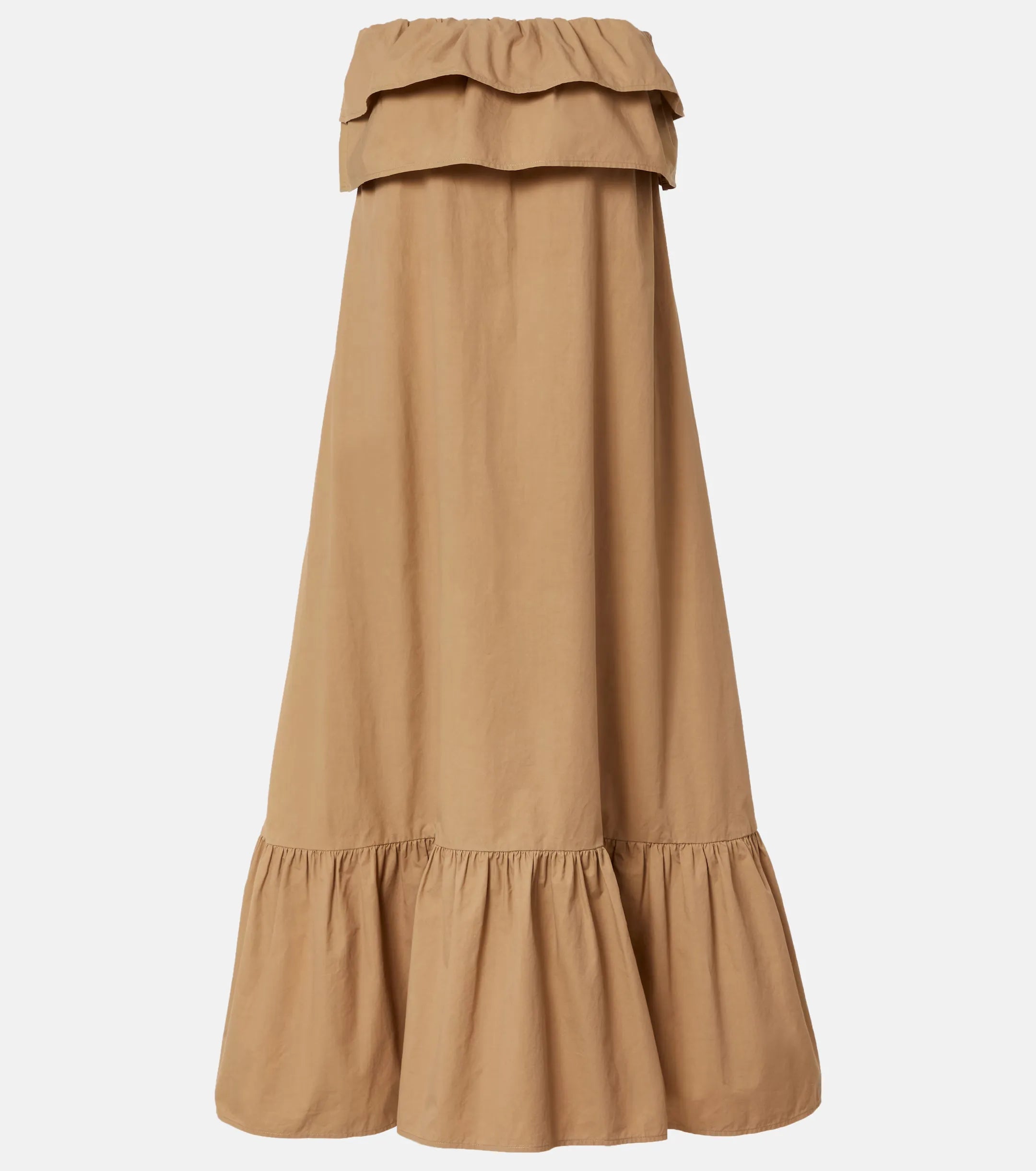Saint Laurent - COTTON TWILL RUFFLE DRESS Saint_Laurent_-_COTTON_TWILL_RUFFLE_DRESS