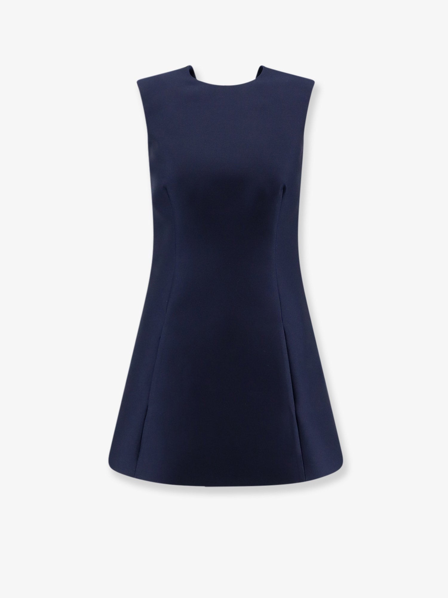 Balenciaga - A-line merino wool and silk blend short dress a-line-merino-wool-and-silk-blend-short-dress