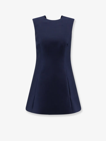 Balenciaga - A-line merino wool and silk blend short dress a-line-merino-wool-and-silk-blend-short-dress
