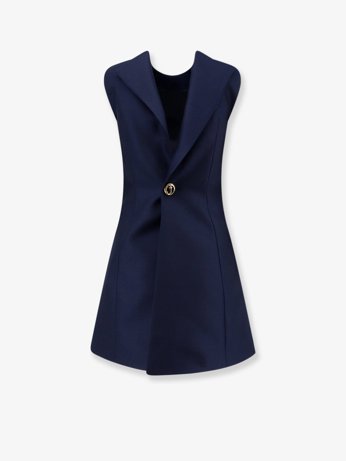 Balenciaga - A-line merino wool and silk blend short dress a-line-merino-wool-and-silk-blend-short-dress