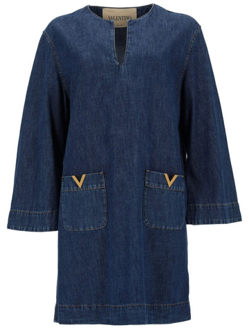 Valentino ABITO IN DENIM "CHAMBRAY"