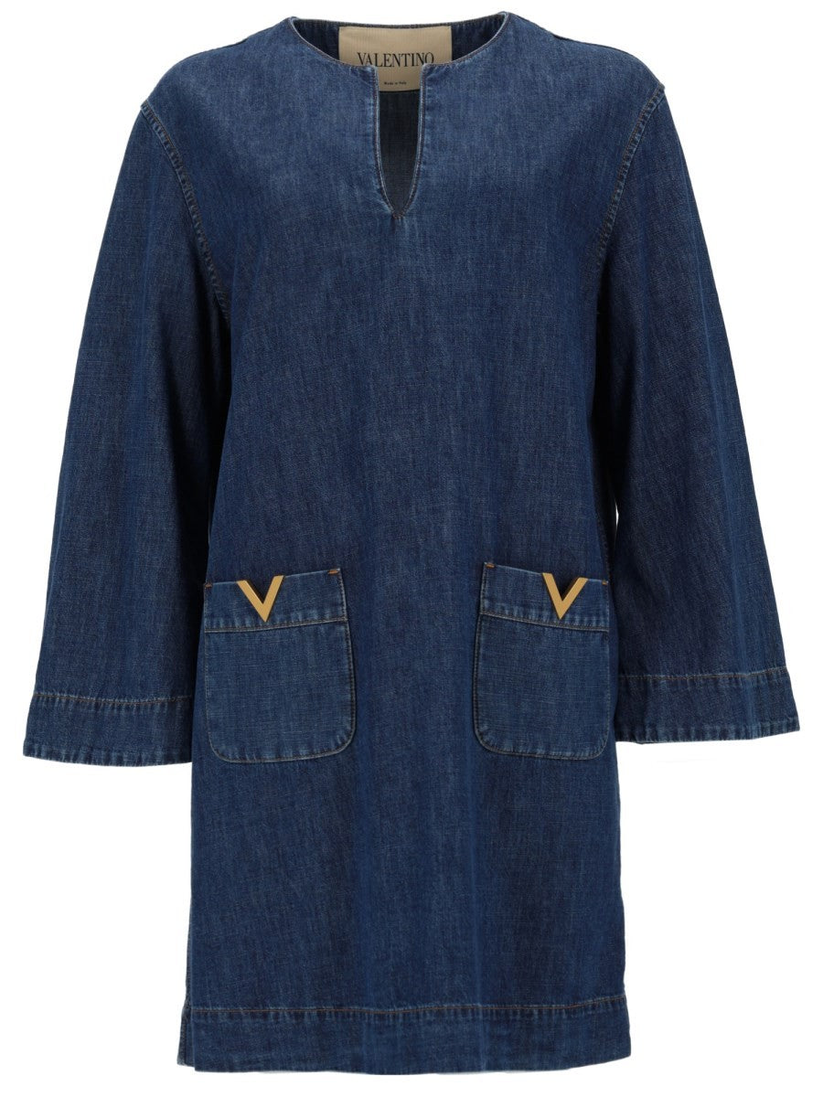 Valentino - ABITO IN DENIM "CHAMBRAY" abito-in-denim-chambray_7cc6ceef-43b6-4e63-8266-076152149211