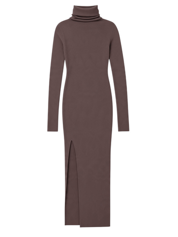 RICK OWENS - Turtleneck Wool Maxi Dress