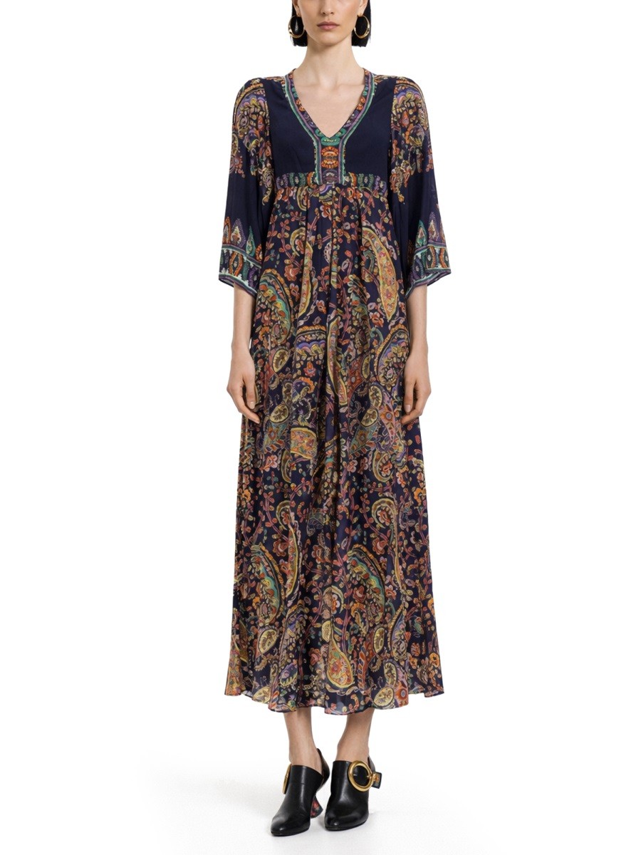 Etro - ABITO LUNGO CON STAMPA "PAISLEY"