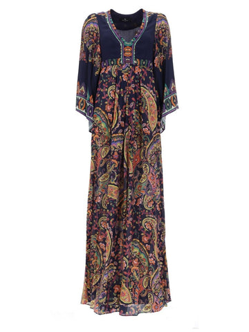 Etro - ABITO LUNGO CON STAMPA "PAISLEY"