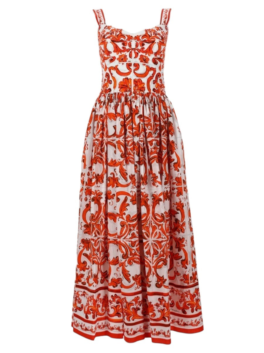 Dolce & Gabbana - ABITO LUNGO IN POPELINE CON STAMPA abito-lungo-in-popeline-con-stampa_94b134d6-77d9-4a9d-961e-70e1693bf3e2