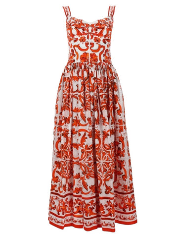 Dolce & Gabbana - ABITO LUNGO IN POPELINE CON STAMPA abito-lungo-in-popeline-con-stampa_94b134d6-77d9-4a9d-961e-70e1693bf3e2