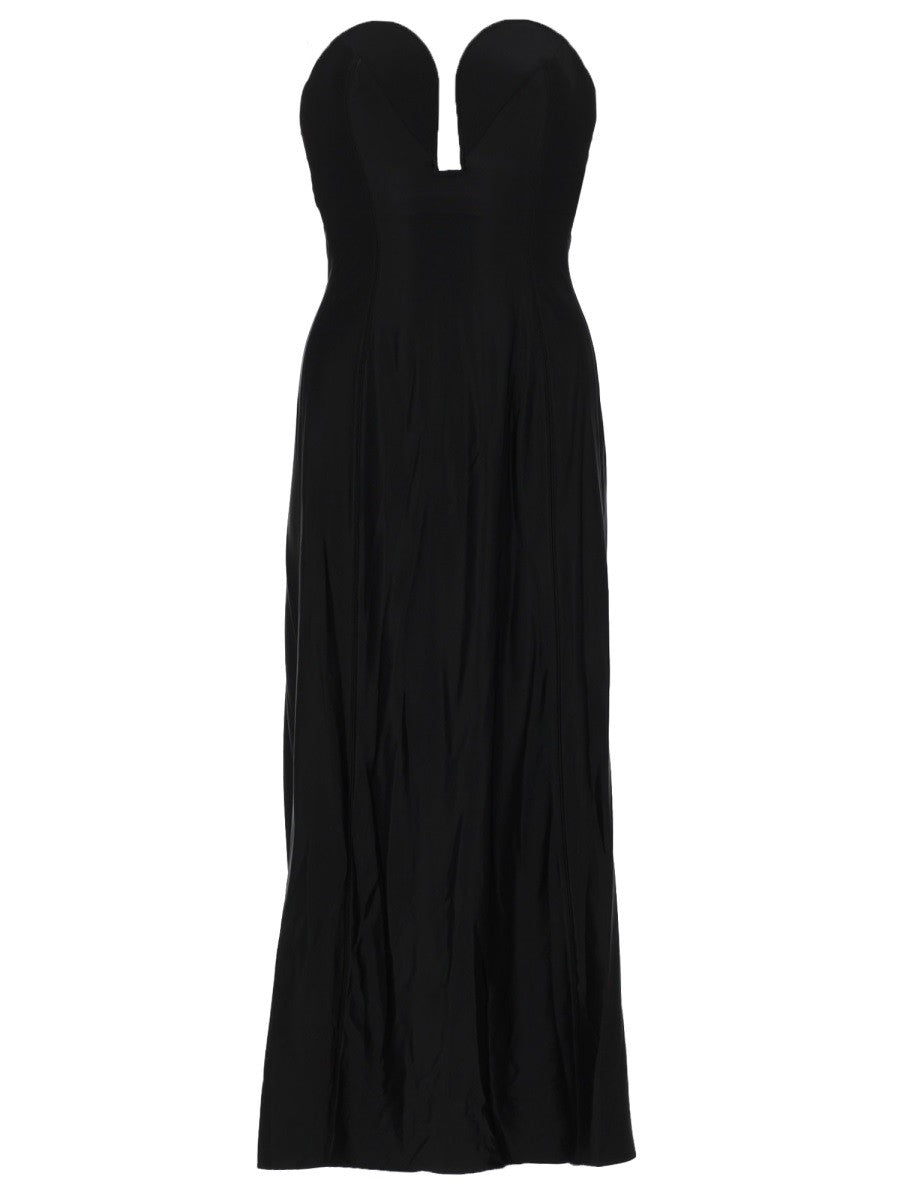 RABANNE RABANNE - ABITO MIDI CON BUSTIER STRUTTURATO A FORMA DI CUORE