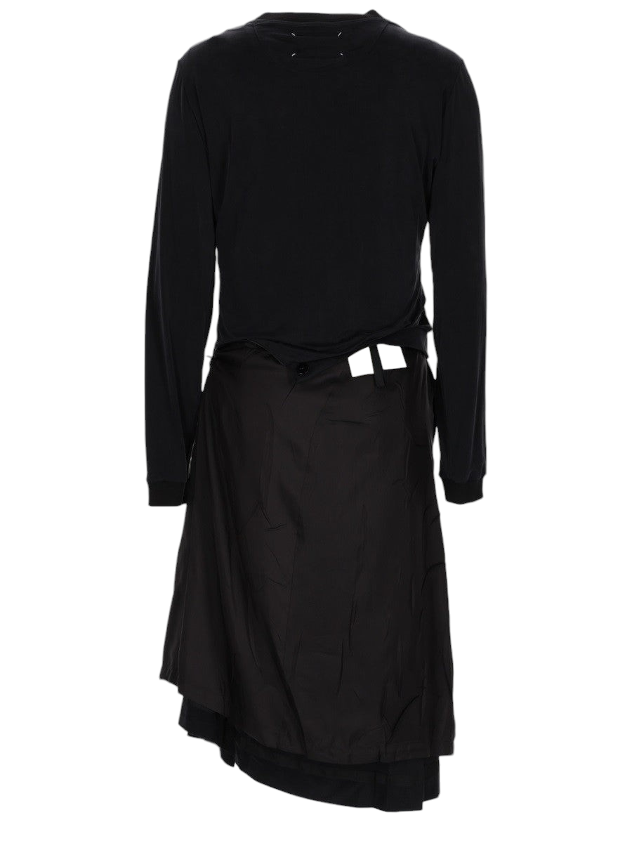 Maison Margiela - ABITO MIDI CON DRAPPEGGIO Black