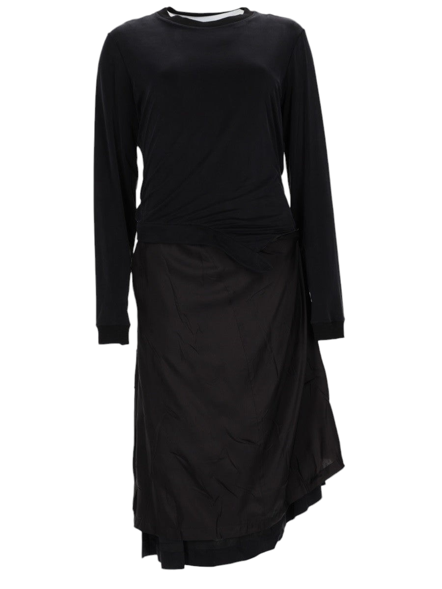 Maison Margiela - ABITO MIDI CON DRAPPEGGIO Black
