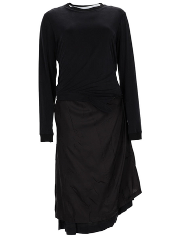 Maison Margiela - ABITO MIDI CON DRAPPEGGIO Black