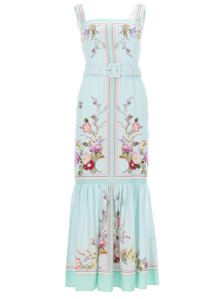 SELF-PORTRAIT - ABITO MIDI CON STAMPA FLOREALE klosmo-floral-midi-dress-a1b2c3d4