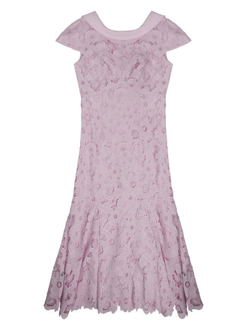 SELF-PORTRAIT - ABITO MIDI IN PIZZO CON SCHIENA SCOPERTA