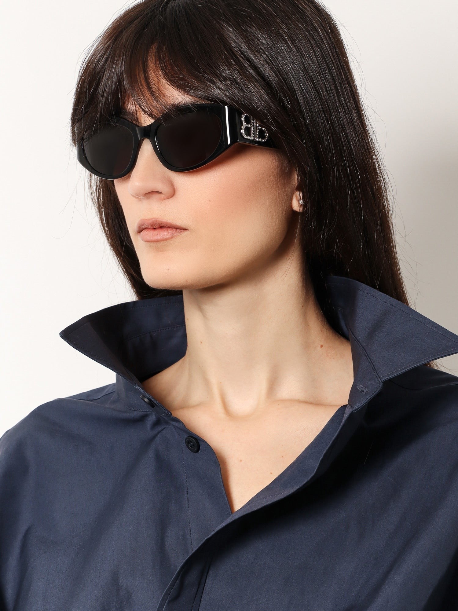 Acetate sunglasses with lateral logo