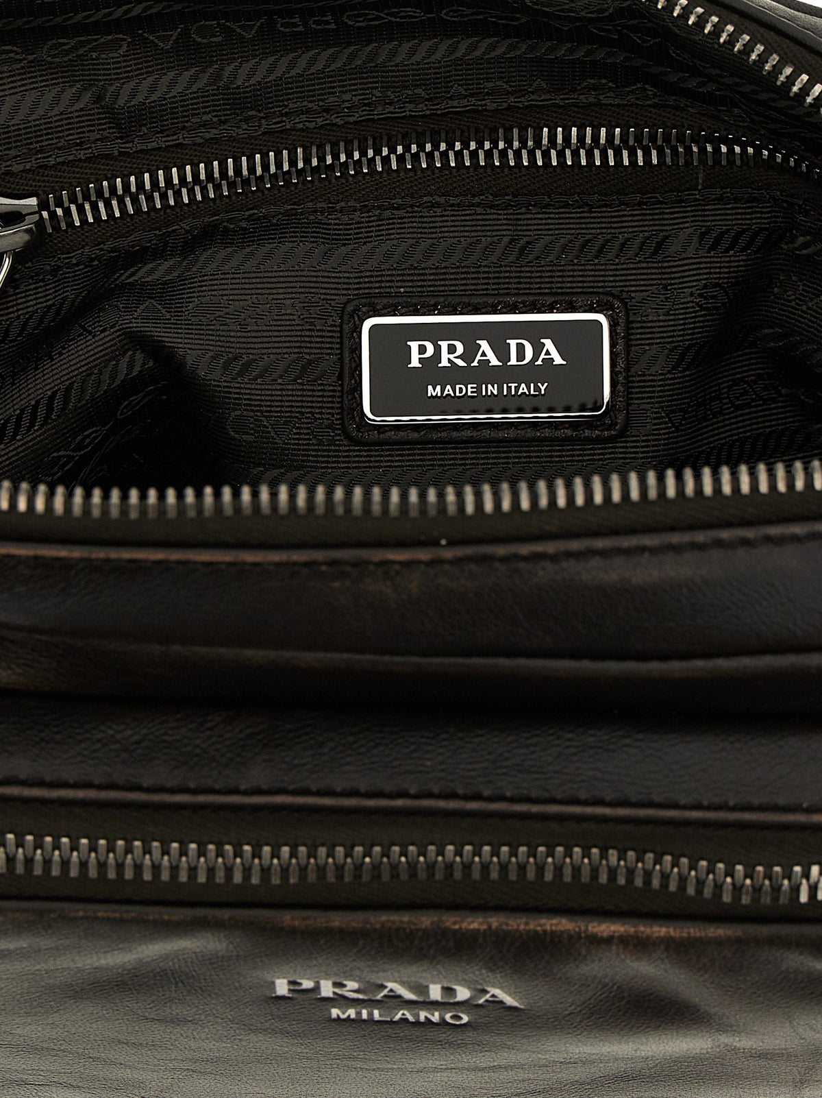 PRADA - Aged nappa leather crossbody bag
