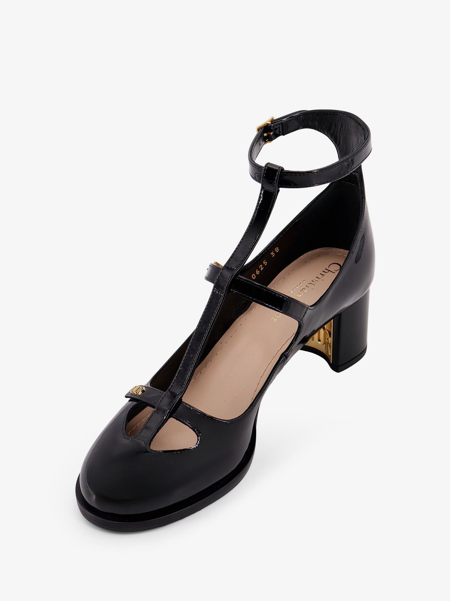 Aime Dior patent leather Mary Jane pumps