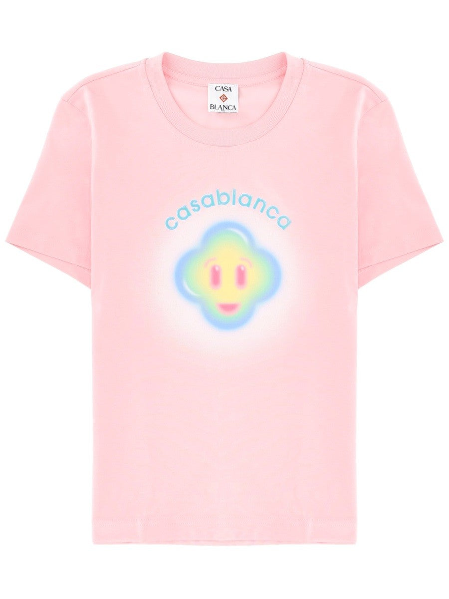 CASABLANCA "AIRBRUSH SMILEY" T-SHIRT