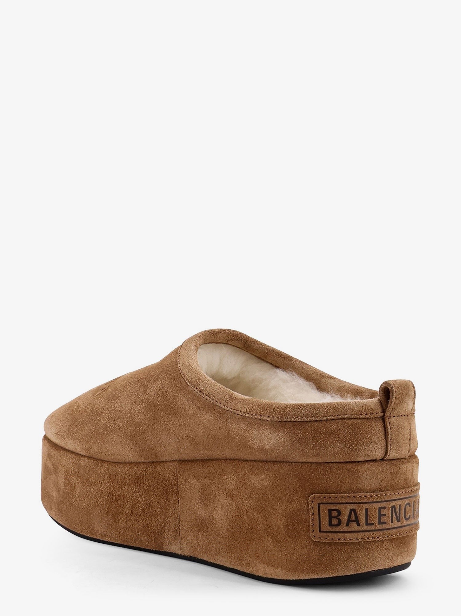 Alaska Soft suede mule with plateau