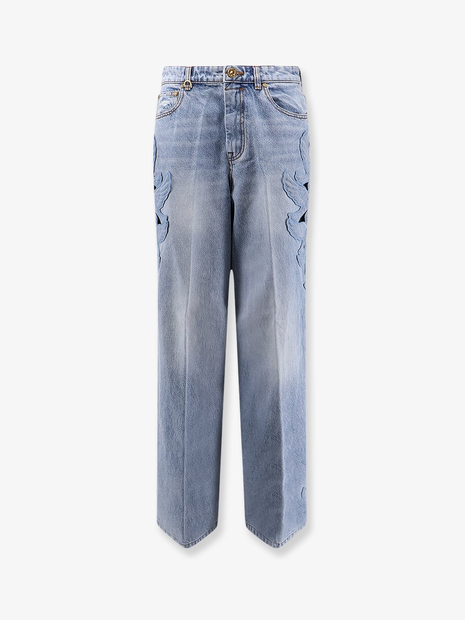 ZIMMERMANN ZIMMERMANN - Alchemy Applique Relaxed Flare blue denim jeans