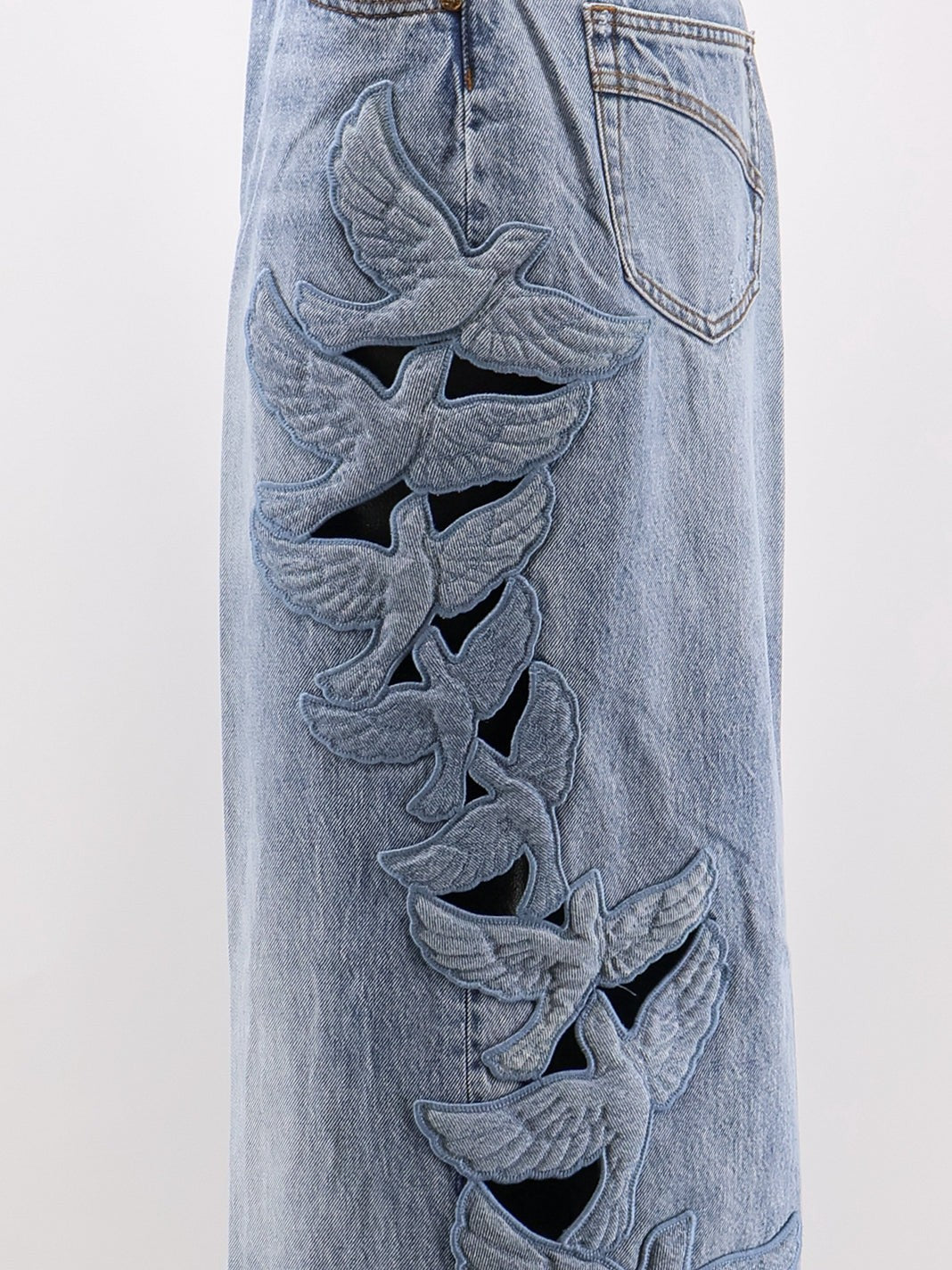 ZIMMERMANN ZIMMERMANN - Alchemy Applique Relaxed Flare blue denim jeans