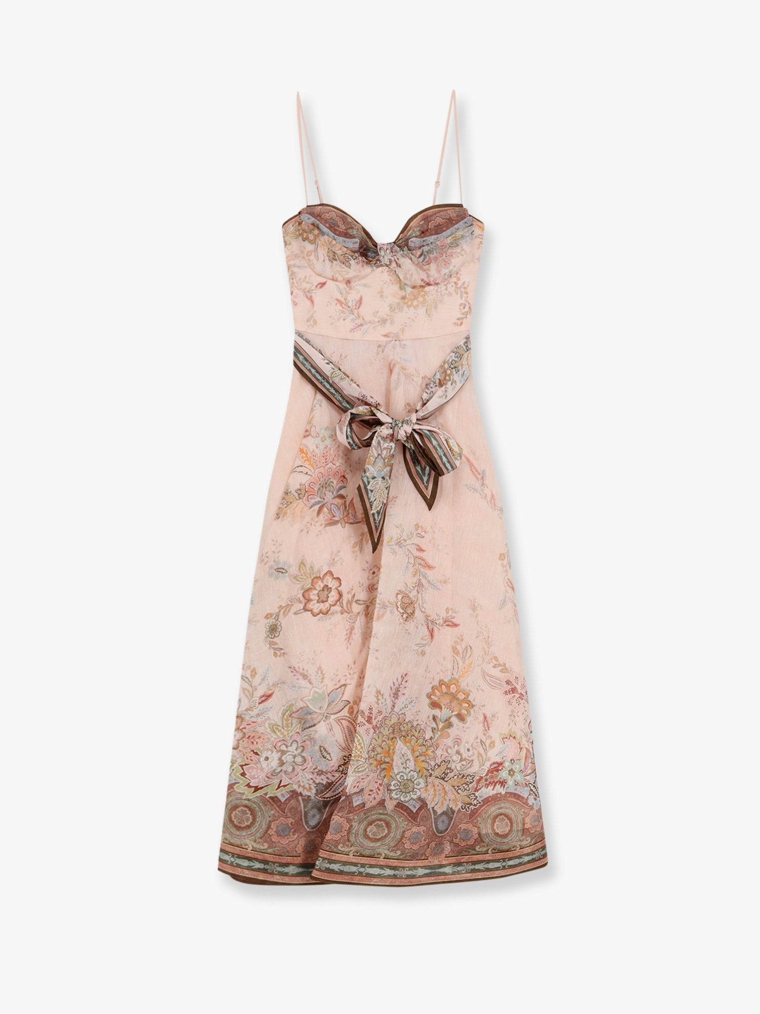 ZIMMERMANN ZIMMERMANN - Alchemy silk and linen blend midi dress with all-over floral print