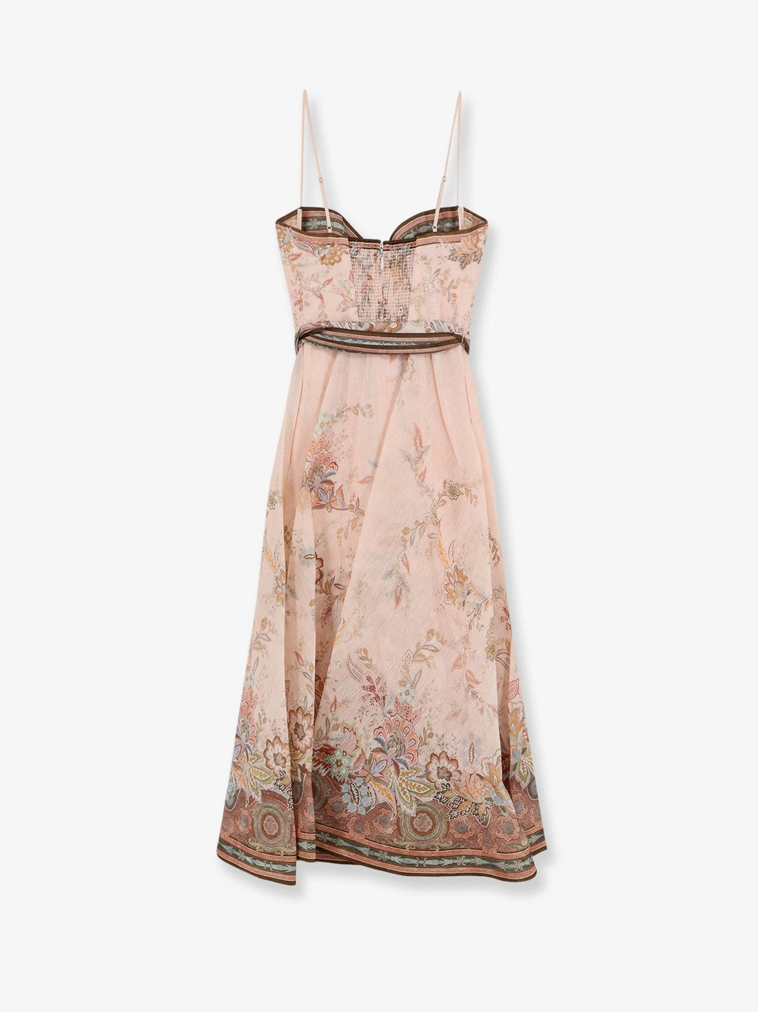 ZIMMERMANN - Alchemy silk and linen blend midi dress with all-over floral print alchemy-silk-and-linen-blend-midi-dress-with-all-over-floral-print