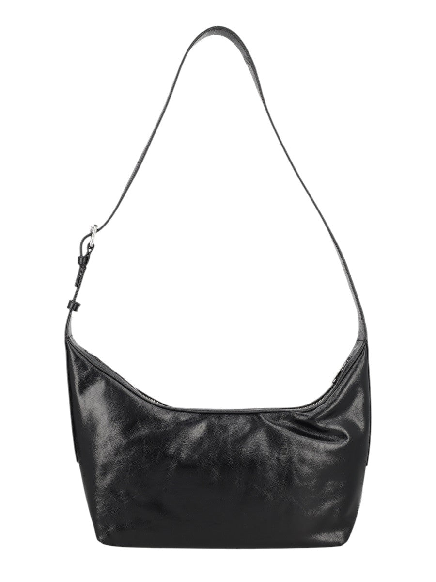 Alexander Wang - BORSA HOBO MEDIUM alexander-wang-medium-hobo-bag-black-logo-front-view-jpg