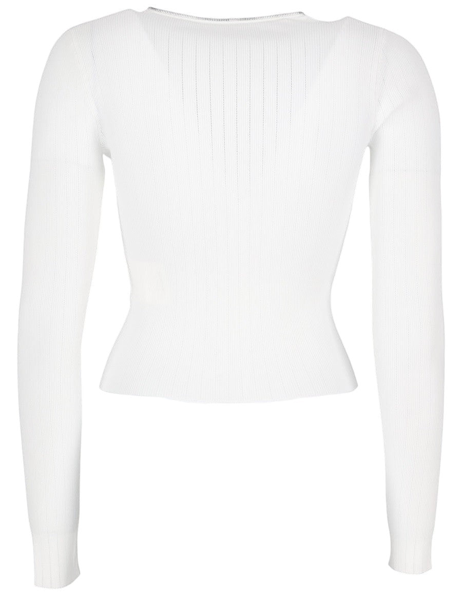 Alexander Wang - Pointelle Cardigan - White alexander-wang-pointelle-cardigan-white-front-jpg