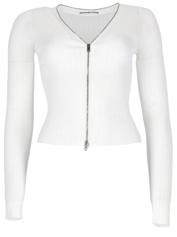 Alexander Wang - Pointelle Cardigan - White alexander-wang-pointelle-cardigan-white-front-jpg