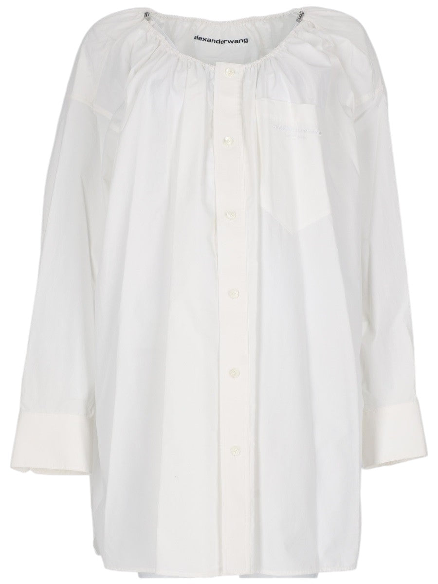 Alexander Wang - Shirt Dress - White alexander-wang-shirt-dress-white-front-jpg