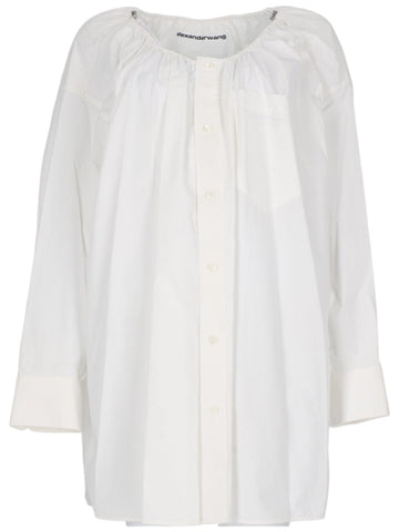 Alexander Wang - Shirt Dress - White alexander-wang-shirt-dress-white-front-jpg